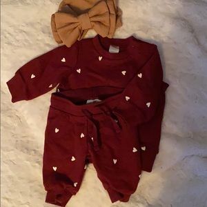 H&M newborn matching sweat set